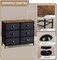 Sorbus 6 Drawers Dresser- Storage Unit with Steel Frame, Wood Top, Fabric Bins - for Bedroom, Closet, Office and more